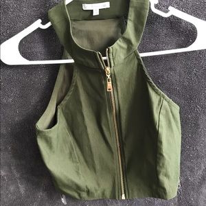 *final price* Zippered crop top *